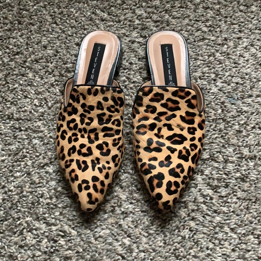 Steve Madden Valent L Leopard Pony Fur Loafer